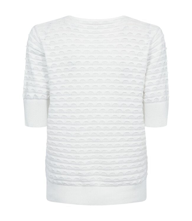 dames trui korte mouw relief Dodo offwhite FreeQuent