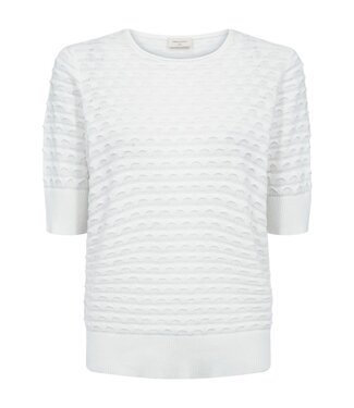 FreeQuent dames trui korte mouw relief Dodo offwhite FreeQuent