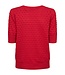 dames trui korte mouw relief Dodo rood FreeQuent