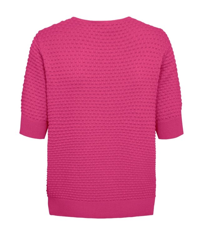 dames trui met nopjes "Dottie" dodo fuchsia- roze FreeQuent