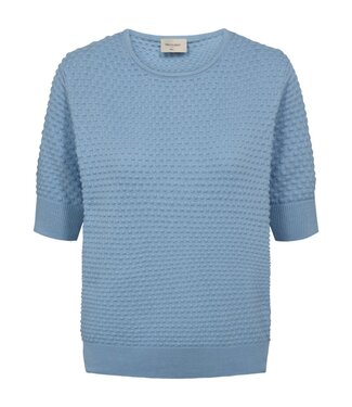 FreeQuent dames trui met nopjes "Dottie" dodo blauw FreeQuent