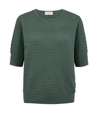 FreeQuent dames trui met nopjes "Dottie" dodo donkergroen FreeQuent
