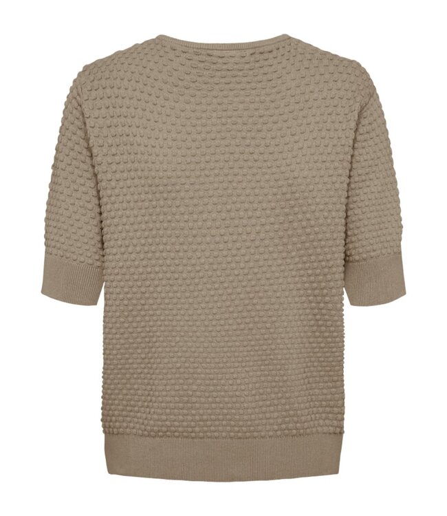 dames trui met nopjes "Dottie" dodo taupe FreeQuent