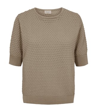 FreeQuent dames trui met nopjes "Dottie" dodo taupe FreeQuent