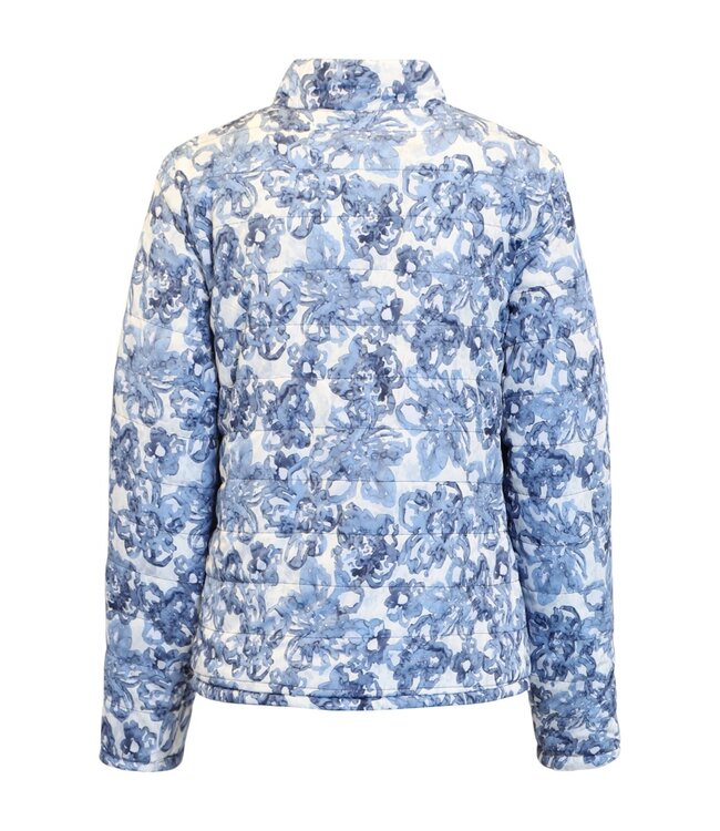zomer jas dames reversible met print blauw Brandtex