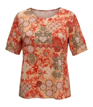 Signature dames t- shirt met print "Calypso" koraal Signature
