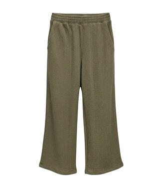 M.X.O. 7/8 flared broek dames krinkelstof khaki- groen M.X.O.