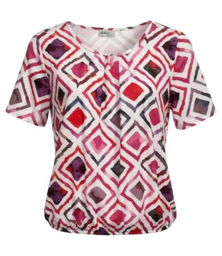 BLAUW dames blouson shirt square roze K/M