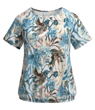 BLAUW dames blouson shirt avatar- blauw K/M