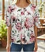 dames blouson shirt bloemen groen- roze K/M