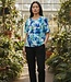 dames blouson shirt klaproos blauw K/M