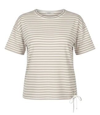 Marinello dames t- shirt met streep beige Marinello