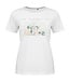dames t- shirt met bloem print offwhite- khaki M.X.O.