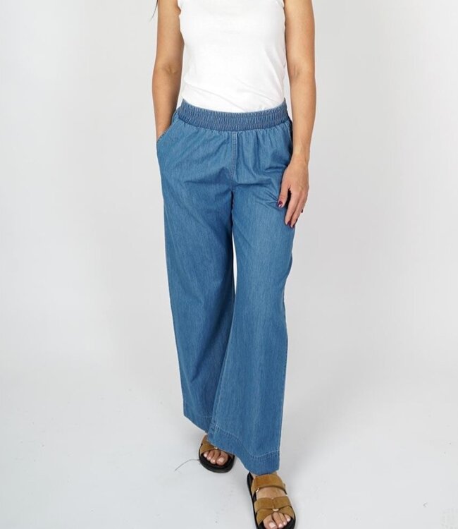 flared spijkerbroek dames met elastische band indigo M.X.O.