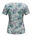 dames t- shirt met plooitjes en print aqua- blauw Navigazione