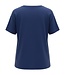 effen dames t- shirt met opdruk inkt- blauw M.X.O.