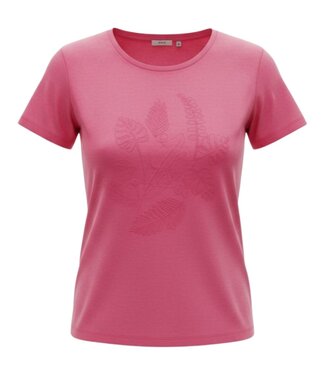 M.X.O. effen dames t- shirt met opdruk fuchsia M.X.O.