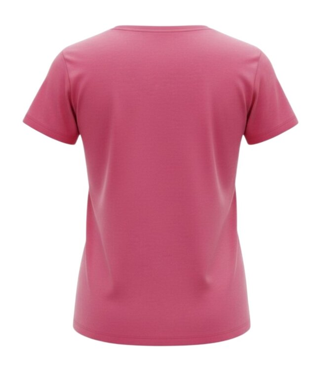 effen dames t- shirt met opdruk fuchsia M.X.O.