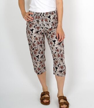 Marinello capri broek (7/8 lengte) 100% viscose bloemenprint Marinello