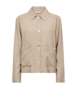FreeQuent blouse jasje linnen dames "Lava Jacket" sand FreeQuent