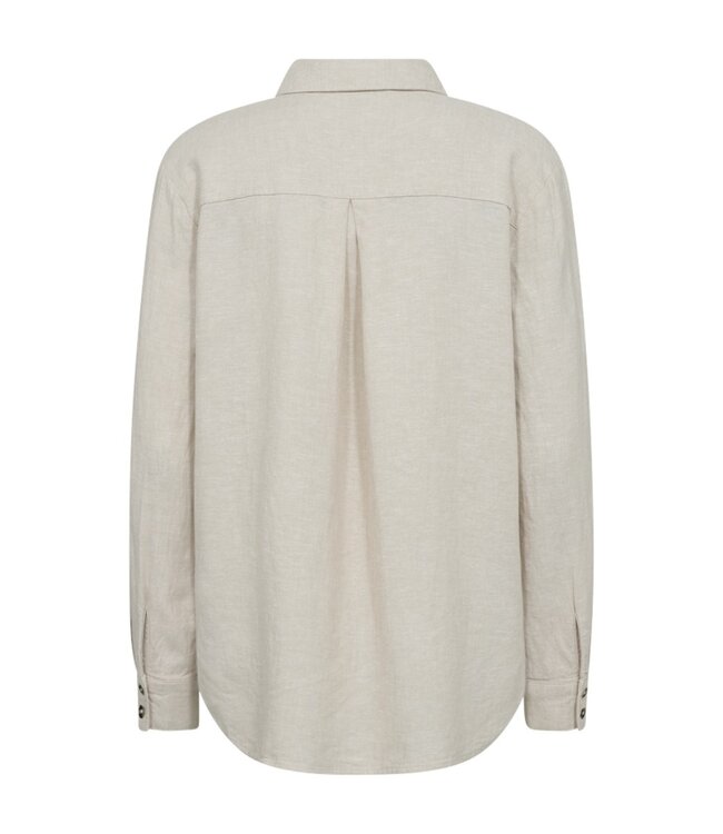 dames blouse linnen "Lava" beige FreeQuent