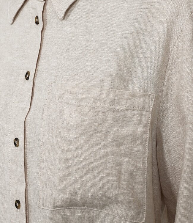 dames blouse linnen "Lava" beige FreeQuent