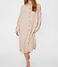linnen dames jurk met kraag en knopen "Lava Dress" sand FreeQuent