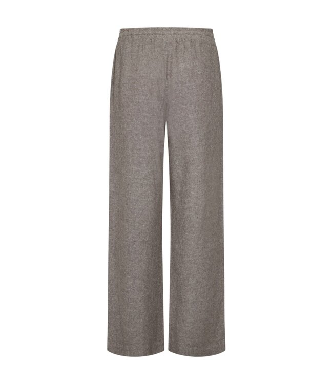 linnen dames broek "Lava" bruin gemeleerd FreeQuent