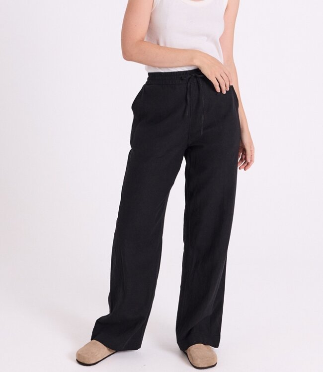 linnen dames broek "Lava" zwart FreeQuent - LANG