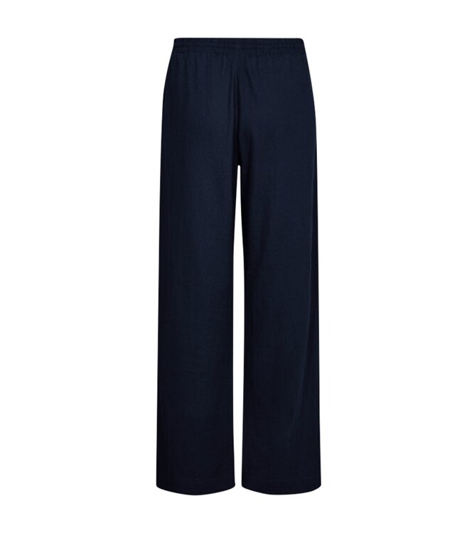 linnen dames broek "Lava" marine FreeQuent - LANG