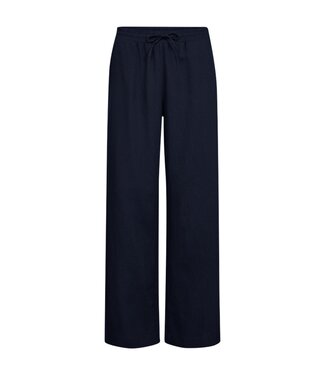 FreeQuent linnen dames broek "Lava" marine FreeQuent