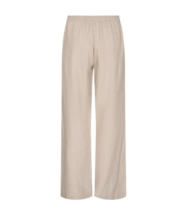 linnen dames broek "Lava" sand FreeQuent - LANG