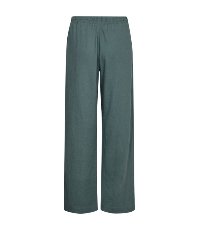linnen dames broek "Lava" groen FreeQuent - LANG