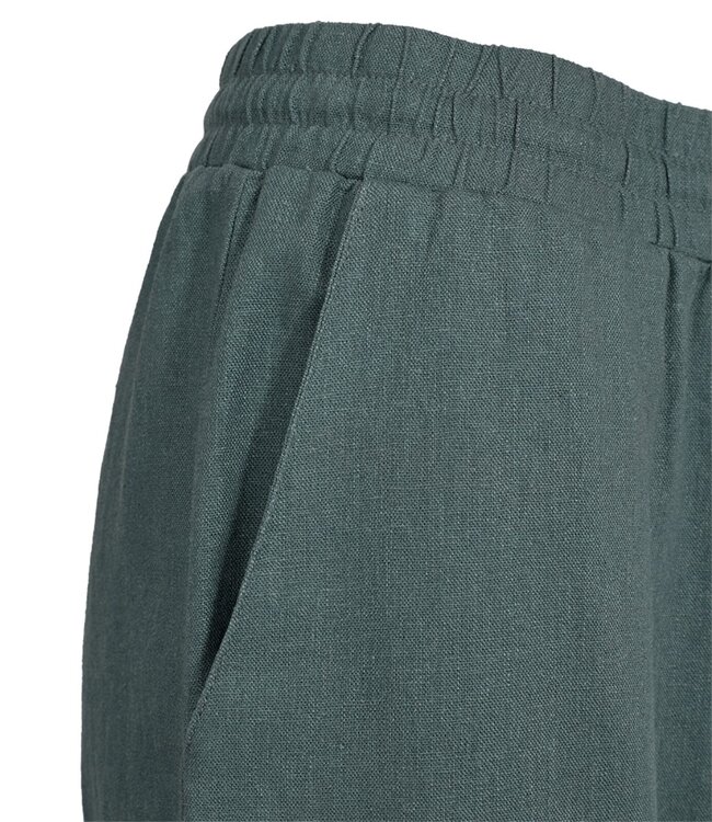 linnen dames broek "Lava" groen FreeQuent - LANG