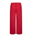 linnen broek dames "Lava" rood - ENKELLENGTE