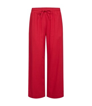 FreeQuent linnen broek dames "Lava" rood FreeQuent - ENKELLENGTE