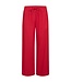 linnen broek dames "Lava" rood - ENKELLENGTE