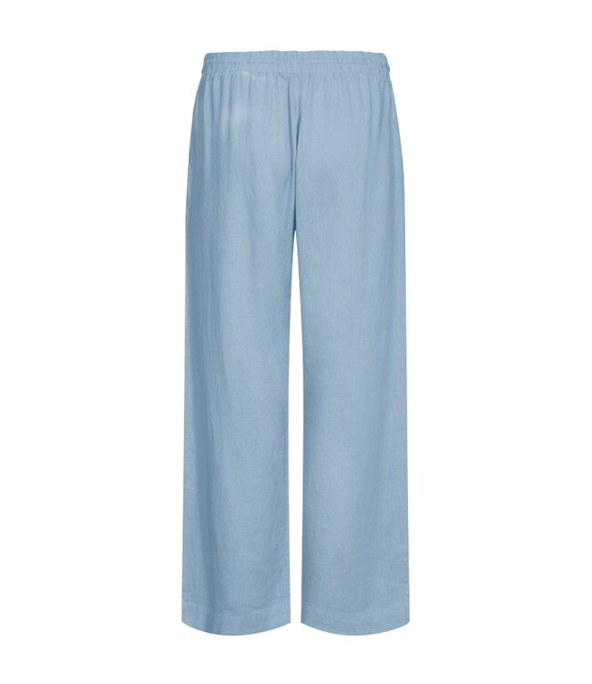 linnen broek dames "Lava" lichtblauw