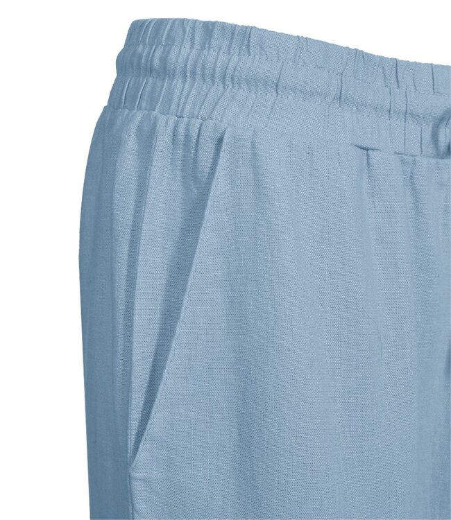 linnen broek dames "Lava" lichtblauw FreeQuent - ENKELLENGTE