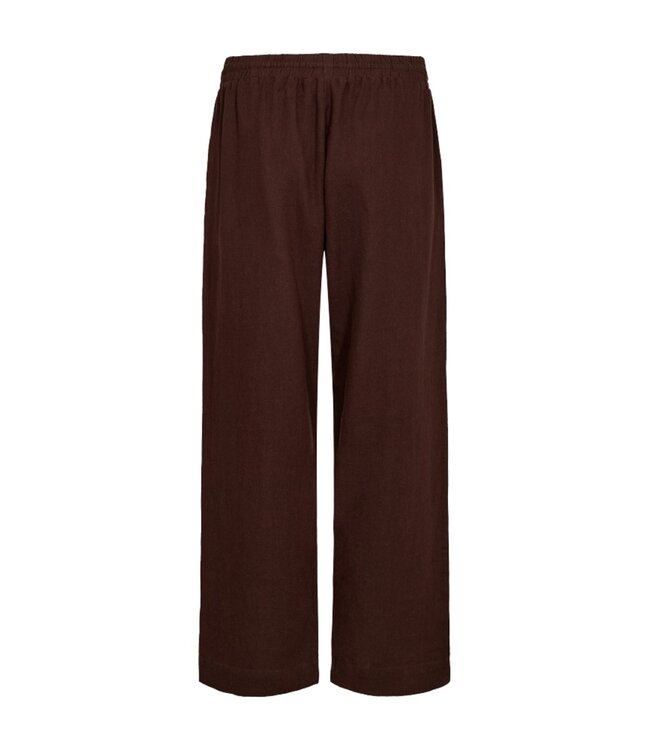 linnen broek dames "Lava" bruin - ENKELLENGTE