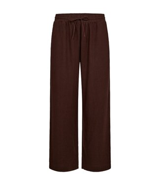 FreeQuent linnen broek dames "Lava" bruin FreeQuent - ENKELLENGTE