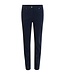 stretch broek Madeleine five pocket met knoop marine Brandtex 78cm