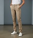 stretch broek Madeleine five pocket met knoop beige Brandtex 78cm