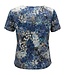 dames blouson shirt Picasso- print blauw K/M