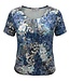 dames blouson shirt Picasso- print blauw K/M
