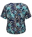 dames blouson shirt swirl aqua- blauw  K/M