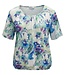 dames blouson shirt fantasyprint groen- blauw K/M