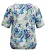 dames blouson shirt fantasyprint groen- blauw K/M