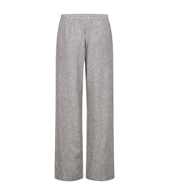 linnen dames broek gestreept "Lava" bruin FreeQuent