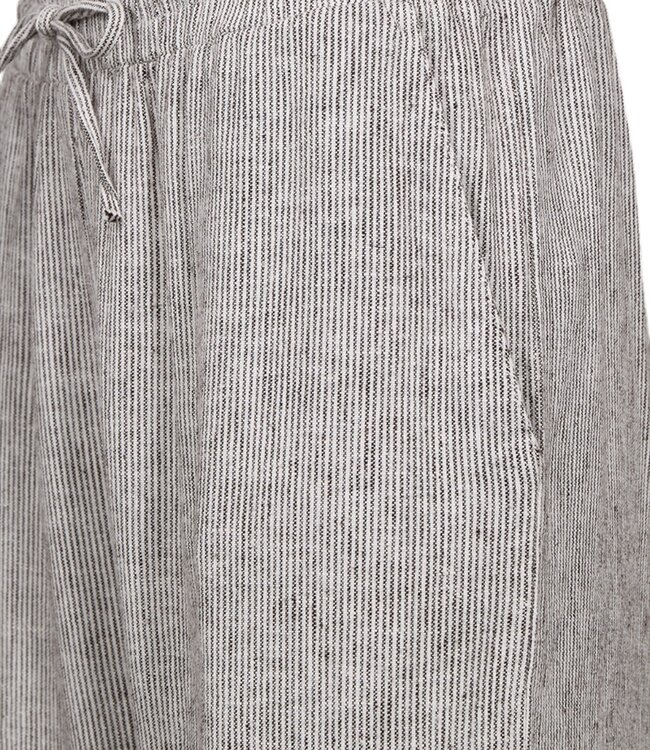 linnen dames broek gestreept "Lava" bruin FreeQuent